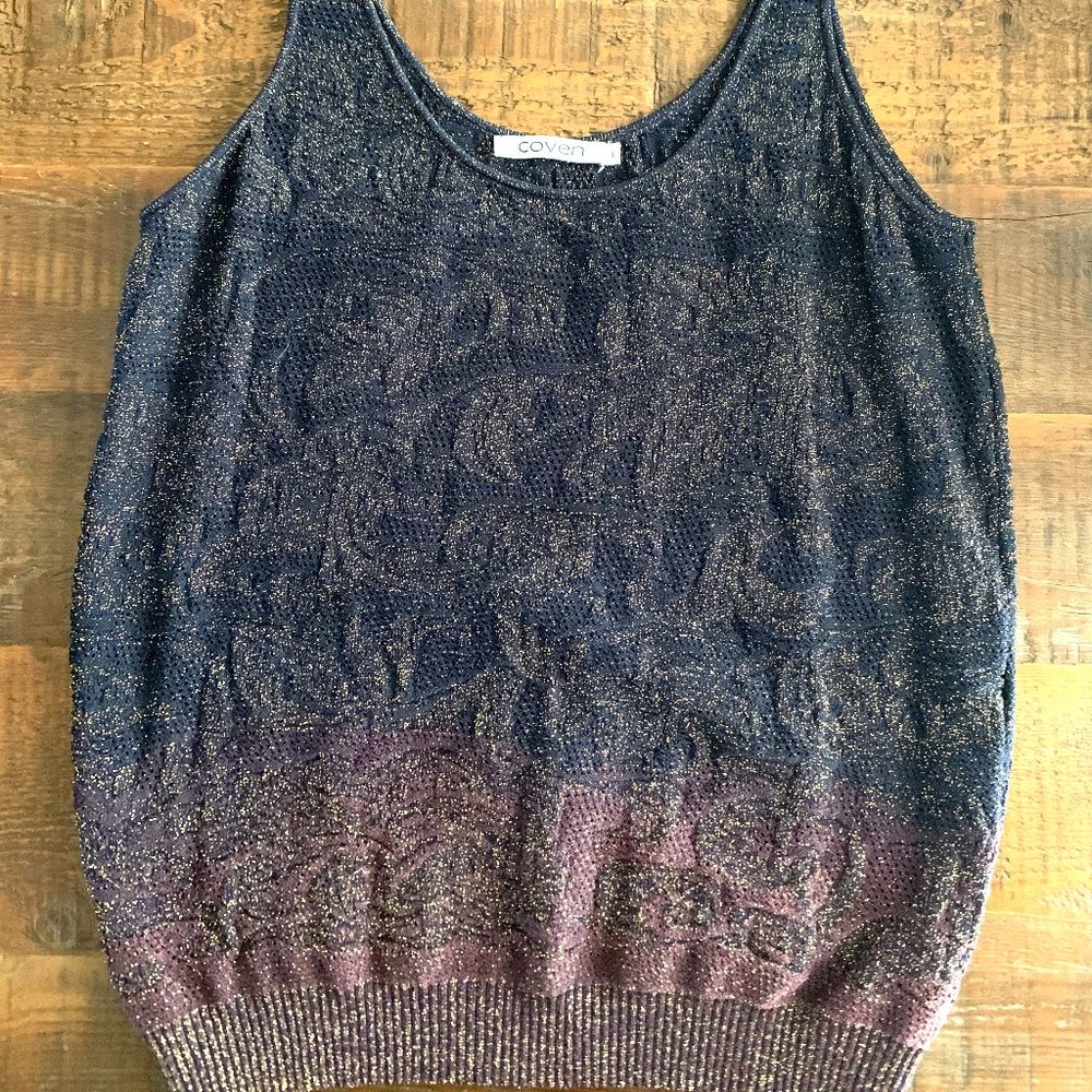 Sparkly Sleeveless Woven Tank